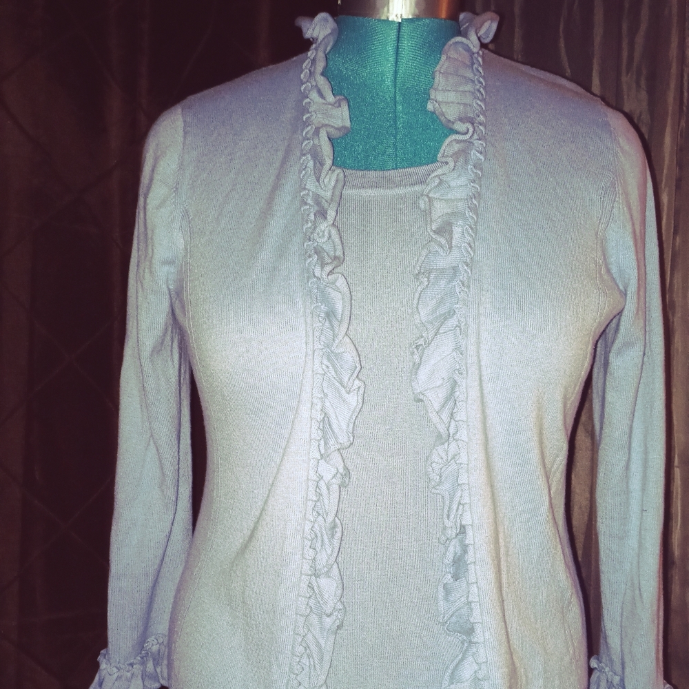 Baby blue 2 piece sweater tunic and tank